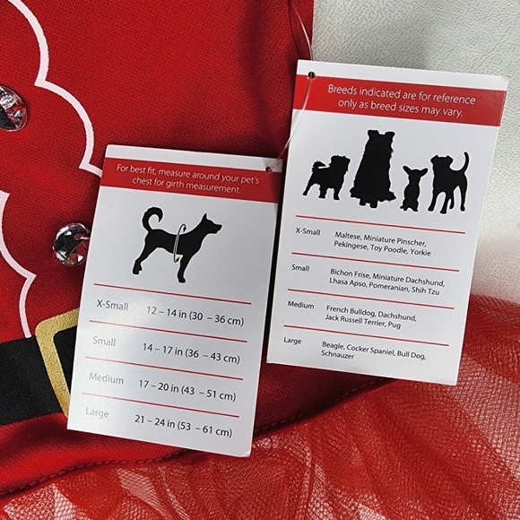 Simply Dog Dress Red Tulle Christmas Size Small 14-17" NWT - Picture 4 of 8